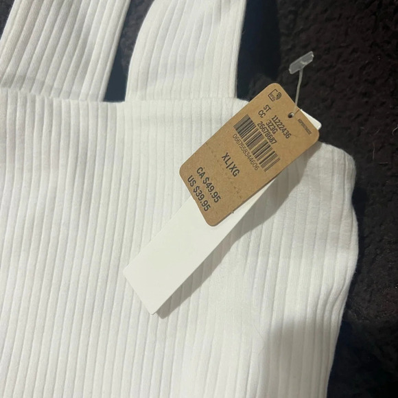 NWT White Rib Square Neck Active Dress with shorts Size xl PINK/Victorias Secret - Picture 4 of 7